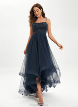 Load image into Gallery viewer, With Asymmetrical Scoop Sequins Adison Tulle Ball-Gown/Princess Neck Prom Dresses Lace