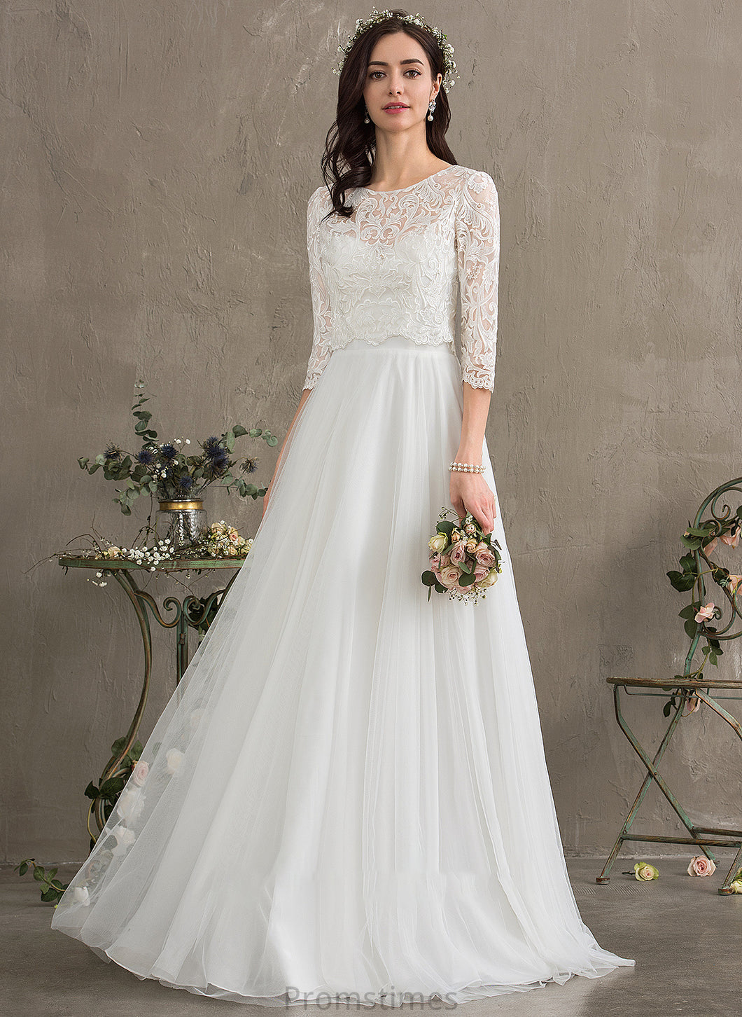 Kathryn Floor-Length Wedding Tulle Wedding Dresses Dress Sweetheart A-Line