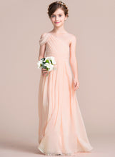 Load image into Gallery viewer, Junior Bridesmaid Dresses Floor-Length Alena Ruffle With Chiffon A-Line One-Shoulder