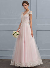 Load image into Gallery viewer, Wedding Ball-Gown/Princess With Sequins V-neck Floor-Length Wedding Dresses Valentina Lace Beading Dress Tulle