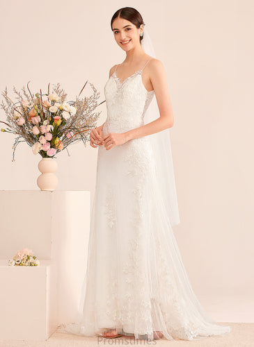 Wedding Dresses Wedding Train Glenda V-neck Tulle Dress Court Sequins With Lace A-Line