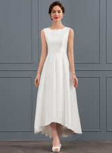 Load image into Gallery viewer, Wedding A-Line Wedding Dresses Square Satin Neckline Dress Scarlet Asymmetrical