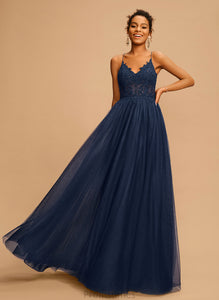 Floor-Length V-neck Beading Addyson With Prom Dresses A-Line Tulle Sequins