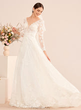 Load image into Gallery viewer, Train Dress Sequins Gwen With A-Line Wedding Dresses V-neck Court Wedding Beading