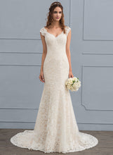 Load image into Gallery viewer, Trumpet/Mermaid Court Dress Wedding Wedding Dresses Lace Train Susan V-neck