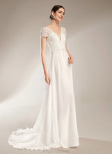 Load image into Gallery viewer, Court Bow(s) Dress V-neck A-Line Wedding Train Wedding Dresses With Brooke