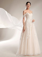 Load image into Gallery viewer, Wedding Dresses Ball-Gown/Princess Cristal Dress Wedding Train Chapel Off-the-Shoulder