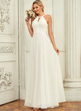 Load image into Gallery viewer, A-Line Wedding Floor-Length Dress Chiffon Scoop Wedding Dresses Frederica