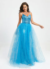 Load image into Gallery viewer, V-neck Prom Dresses Alivia Sequins Ball-Gown/Princess Tulle With Floor-Length