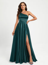 Load image into Gallery viewer, Beading Prom Dresses Kayleigh A-Line Satin One-Shoulder Floor-Length With