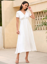 Load image into Gallery viewer, Dress A-Line Avah V-neck Tea-Length Wedding Dresses Wedding