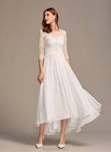 Load image into Gallery viewer, Lace Illusion Alyssa With Wedding Dresses Dress A-Line Asymmetrical Wedding