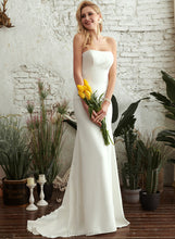 Load image into Gallery viewer, Wedding Sweep Marin Trumpet/Mermaid Strapless Dress Train Wedding Dresses