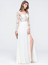 Load image into Gallery viewer, Chiffon Prom Dresses Claudia A-Line Sweetheart Floor-Length Split With Front