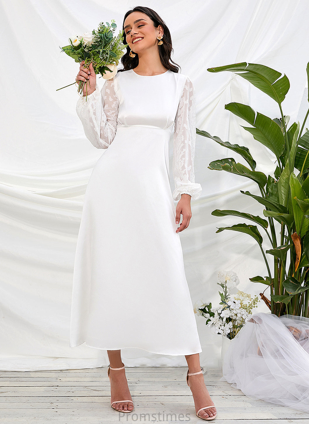 Dress A-Line Wedding Tea-Length Wedding Dresses Rory