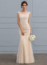 Load image into Gallery viewer, Zariah Trumpet/Mermaid Wedding Neck Floor-Length Tulle Dress Lace Wedding Dresses Scoop