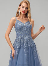 Load image into Gallery viewer, Prom Dresses With Ball-Gown/Princess V-neck Lace Floor-Length Myah Tulle