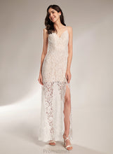 Load image into Gallery viewer, V-neck Wedding Dresses With Front Split Haley Dress Wedding Sheath/Column Floor-Length