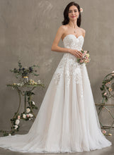 Load image into Gallery viewer, Train Wedding Dress Ball-Gown/Princess Sweetheart Tulle Wedding Dresses Carleigh Court