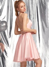 Load image into Gallery viewer, Dulce Square Prom Dresses A-Line Neckline Short/Mini Satin