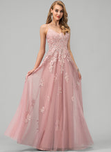 Load image into Gallery viewer, Prom Dresses Ball-Gown/Princess Rosie Floor-Length Lace With Tulle V-neck