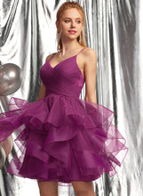 Load image into Gallery viewer, Alana Tulle Ball-Gown/Princess Short/Mini V-neck Prom Dresses