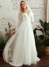 Load image into Gallery viewer, Dress Sequins Wedding V-neck Hazel Beading Train Wedding Dresses With Sweep A-Line