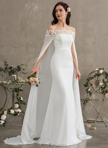 Sheath/Column Wedding Dresses Train Wedding Chiffon Alexus Dress Court