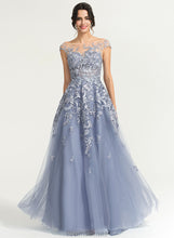 Load image into Gallery viewer, Tulle A-Line Prom Dresses Off-the-Shoulder Illusion Floor-Length Kaya Lace