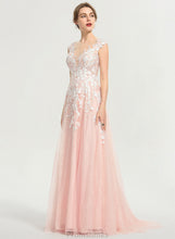 Load image into Gallery viewer, Dress Tulle Wedding Scoop Train A-Line Sweep Wedding Dresses Neck Raegan