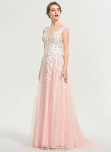 Dress Tulle Wedding Scoop Train A-Line Sweep Wedding Dresses Neck Raegan