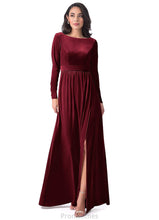 Load image into Gallery viewer, Kiley Natural Waist Straps A-Line/Princess Sleeveless Floor Length Bridesmaid Dresses