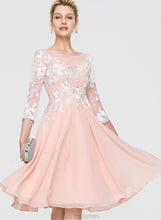 Load image into Gallery viewer, Haven Wedding Dresses Wedding Chiffon Dress Scoop Neck Knee-Length