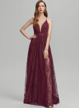 Load image into Gallery viewer, Front A-Line With V-neck Lace Prom Dresses Floor-Length Jenny Split