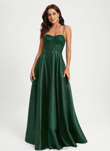 Load image into Gallery viewer, Floor-Length Sequins With Satin A-Line Callie Prom Dresses Sweetheart