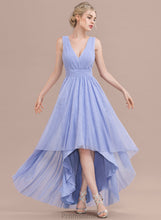 Load image into Gallery viewer, Ball-Gown/Princess Prom Dresses With V-neck Tulle Ruffle Julianne Asymmetrical