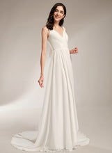 Load image into Gallery viewer, Wedding Train A-Line Court Wedding Dresses Pam V-neck Dress Lace With