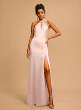 Load image into Gallery viewer, Satin Floor-Length Louise With Halter Bow(s) Prom Dresses Sheath/Column