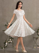 Load image into Gallery viewer, Wedding Dresses Knee-Length Scoop Madalyn Lace Neck A-Line Dress Wedding