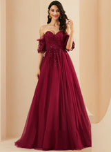 Load image into Gallery viewer, Sweep Sequins Julia Prom Dresses Ball-Gown/Princess Sweetheart Train Tulle With