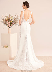 Train Trumpet/Mermaid Wedding Dresses Wedding V-neck Dress Ashlyn Lace With Court