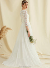 Load image into Gallery viewer, Dress Wedding A-Line Lace Scoop Neck Sweep Vicky Tulle Wedding Dresses Train