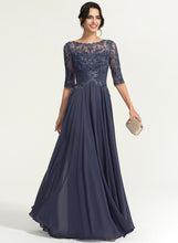 Load image into Gallery viewer, A-Line Chiffon Emily Scoop Sequins Floor-Length Lace Prom Dresses With