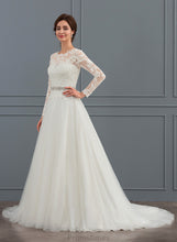 Load image into Gallery viewer, Sweep Wedding Dresses Dress Train Noelle Neck Wedding Ball-Gown/Princess Scoop Tulle