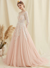 Load image into Gallery viewer, Dress Train Wedding Dresses Lace Neck Court Tulle Jaylee Scoop Ball-Gown/Princess Wedding