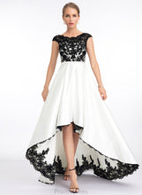 Load image into Gallery viewer, Scoop Asymmetrical Satin Ball-Gown/Princess Prom Dresses Neck Savanah