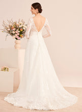 Load image into Gallery viewer, Train Dress Sequins Gwen With A-Line Wedding Dresses V-neck Court Wedding Beading