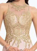 Load image into Gallery viewer, Jersey Sequins Neck Brittany Scoop With Prom Dresses Sheath/Column Lace Train Sweep