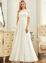 Load image into Gallery viewer, Neck Scoop Chiffon Floor-Length Miya Lace Wedding A-Line Dress Wedding Dresses