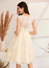 Load image into Gallery viewer, With V-neck Wedding Knee-Length Haylee Dress Wedding Dresses A-Line Lace